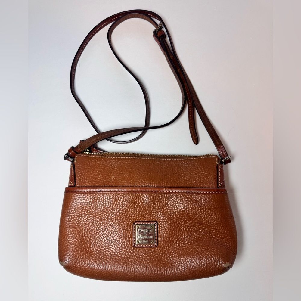 Dooney & Bourke Brown Tan Leather Crossbody